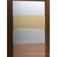 Feuille d&#39;aluminium brossé / aluminium pour mur de décoration